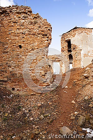 Ruins Golshany Belarus Stock Photo