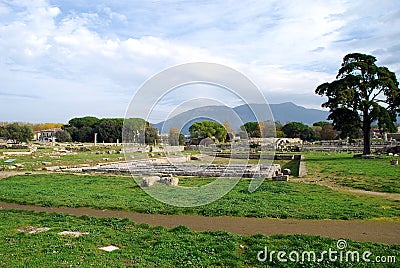 Ruins of Greek temples Stock Photo
