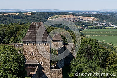 Ruins of Helfstyn Castle in the Moravia region Stock Photo