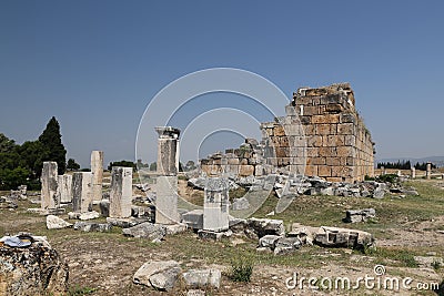 Ruins in Hierapolis Ancient City, Turkey Stock Photo
