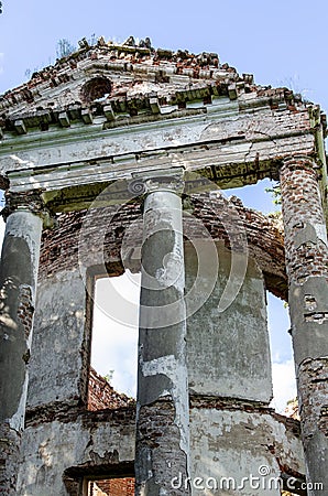 Ruins of homestead of OnuÅ¡kis Manor house Stock Photo