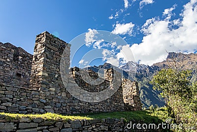 Ruins at the Inca Site of Choquequirao, Andes Mountains, Peru Stock Photo