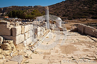 Ruins of Knidos, one of the oldest ancient cities of Anatolia, Turkey Mugla Datca, June 26 2023 Stock Photo