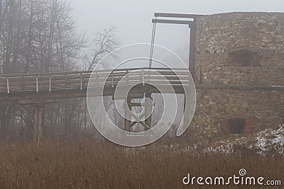 Ruins of the Krakow bishops` castle, Siewierz, Poland. Editorial Stock Photo