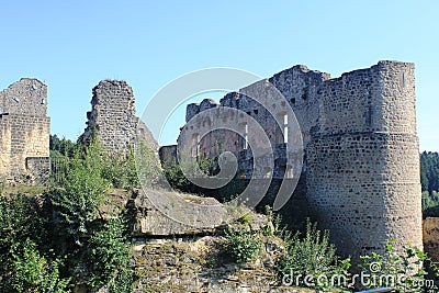 Ruins of Larochette Castle in Luxembourg Stock Photo