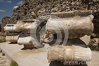 The ruins of Magnesia ad Maeandrum,Aegean region of Turkey Stock Photo