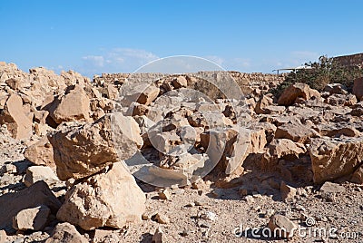 Ruins of Masada Stock Photo