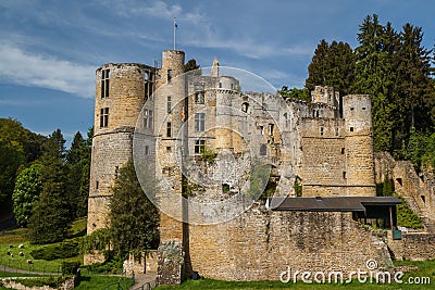 Ruins of the medieval Beaufort castle Stock Photo