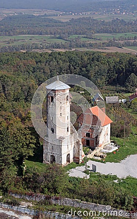 Ruins of the medieval church of St. Martin in Martin Breg, Dugo Selo, Croatia Stock Photo