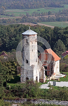 Ruins of the medieval church of St. Martin in Martin Breg, Dugo Selo, Croatia Stock Photo