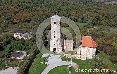 Ruins of the medieval church of St. Martin in Martin Breg, Dugo Selo, Croatia Stock Photo