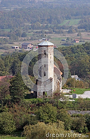 Ruins of the medieval church of St. Martin in Martin Breg, Dugo Selo, Croatia Stock Photo