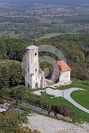 Ruins of the medieval church of St. Martin in Martin Breg, Dugo Selo, Croatia Stock Photo