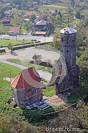 Ruins of the medieval church of St. Martin in Martin Breg, Dugo Selo, Croatia Stock Photo