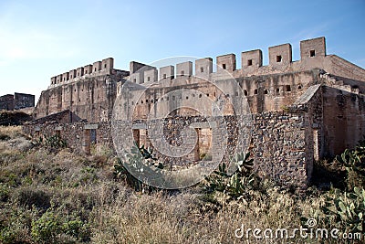 The Ruins of a Medieval Fortress Stock Photo