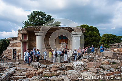Ruins of the Minotaur& x27;s Labyrinth on Crete Editorial Stock Photo
