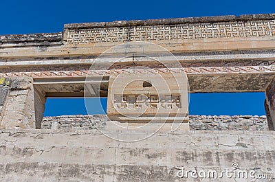 Ruins in Mitla near Oaxaca city. Zapotec culture center in Mexico Stock Photo