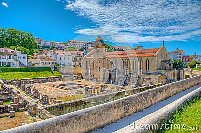 Ruins of monastery of Santa Clara a Velha at Coimbra, Portugal Stock Photo