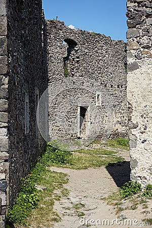 Ruins of the Nevitsky castl. Stock Photo