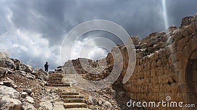 The Ruins of Nimrod`s fortress in Israel Stock Photo