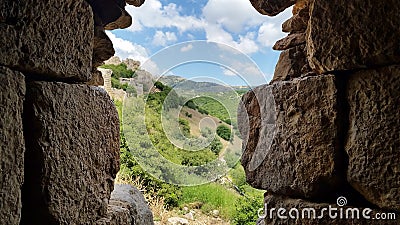 The Ruins of Nimrod`s fortress in Israel Stock Photo