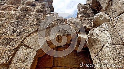 The Ruins of Nimrod`s fortress in Israel Stock Photo