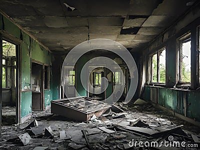 ruins of old abandoned factory Stock Photo