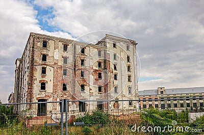 The ruins of the old brewery bragadiru from bucharest Stock Photo