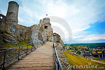Ruins of the old medieval castle Stock Photo