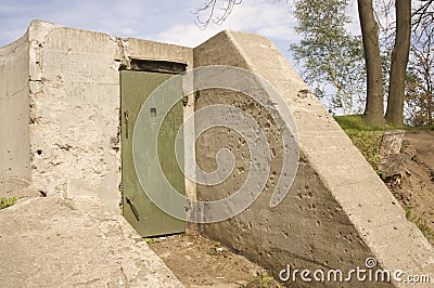 Ruins of an old military bunker Stock Photo
