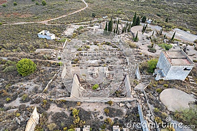 Ruins of an old mining factory in the south of Spain Stock Photo