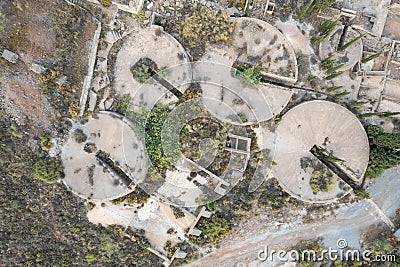 Ruins of an old mining factory in the south of Spain Stock Photo