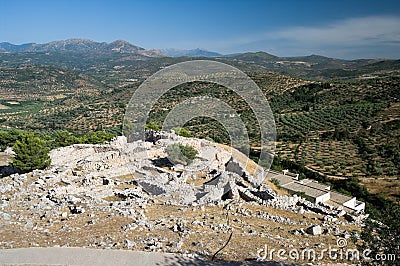 Ruins of old Mycenae Stock Photo