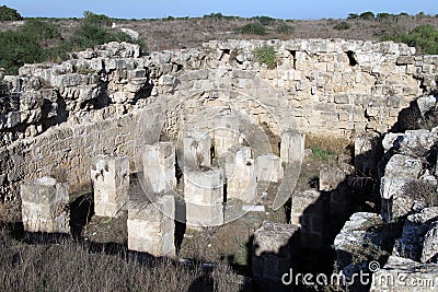 Ruins in Salamis Stock Photo