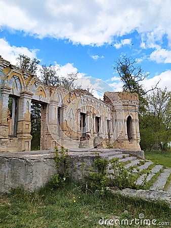 Ruins of the Osten-Saken manor Stock Photo