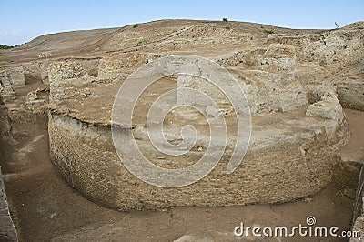 Ruins of Otrar (Utrar or Farab), Central Asian ghost town, South Kazakhstan Province, Kazakhstan. Stock Photo