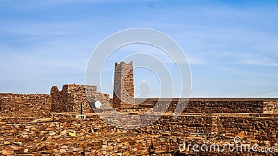 Ruins of Ouadane fortress in Sahara Mauritania Stock Photo