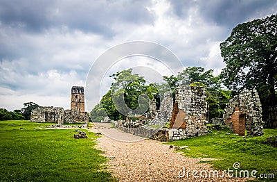 Ruins of Panama Viejo - Panama City, Panama Stock Photo