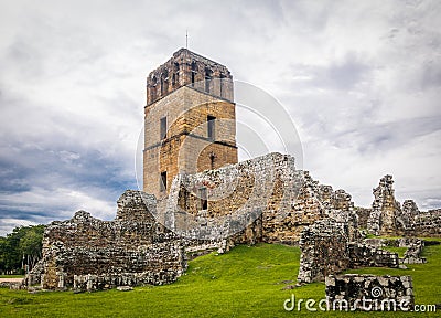 Ruins of Panama Viejo - Panama City, Panama Stock Photo