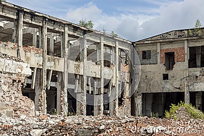 Ruins of Paper Mill - Kalety, Poland. Stock Photo