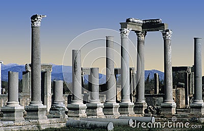 Ruins at Perge, Turkey Stock Photo