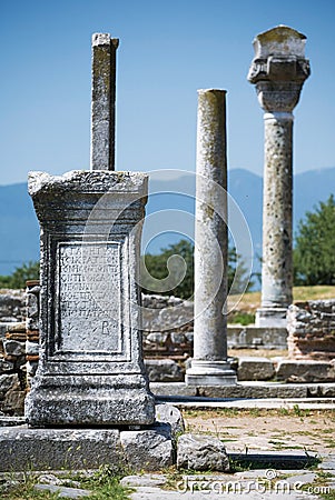 The ruins of Philippi Stock Photo