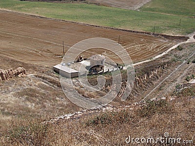 ruins and remains of medieval castles Spain Stock Photo