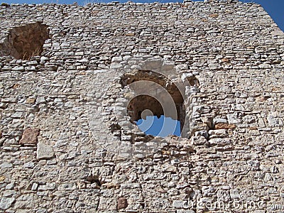 ruins and remains of medieval castles Spain Stock Photo