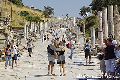 The ruins of the roman town of Ephes, in Turkey. Editorial Stock Photo