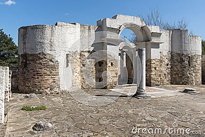 Ruins of Round (Golden) Church, Great Preslav, Bulgaria Stock Photo