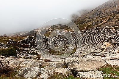 Ruins of Sagalassos ancient roman theater Stock Photo
