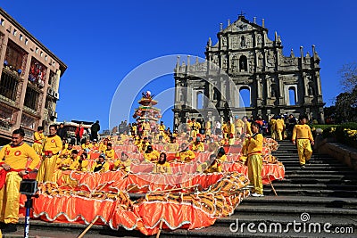 Ruins of Saint Paul's Cathedral, Macau Editorial Stock Photo