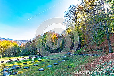 Ruins of Sarmizegetusa Regia Dacian capital, Romania Editorial Stock Photo