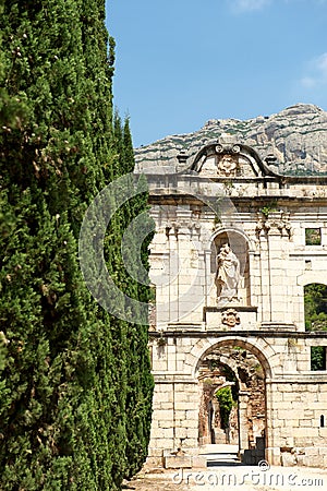 Ruins of Scala Dei Carthusian monastery, Spain Stock Photo